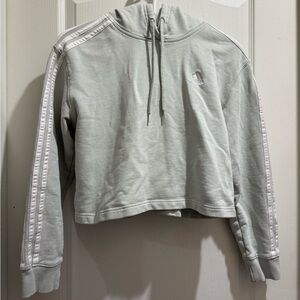 adidas Light Green Cropped Hoodie